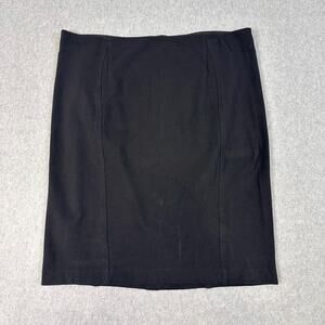 Ann Taylor Loft Pencil Skirt WMNs 16T Black Straight Back Zip Knee Length Formal